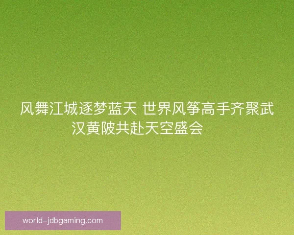 风舞江城逐梦蓝天 世界风筝高手齐聚武汉黄陂共赴天空盛会 🎏